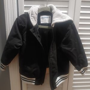 Old Navy Black Kids Jacket With Hoodie / Size 2t